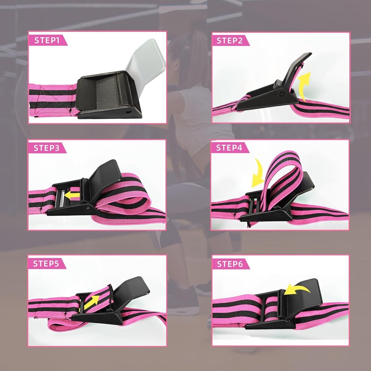 Resistance Bands - Resistance band - Booty bands - Fitness Elastic - Fitness Resistance Bands - Booty bands for training - Blood flow restriction bands - Adjustable BFR training bands - for training your glutes, squat, thighs - Pink