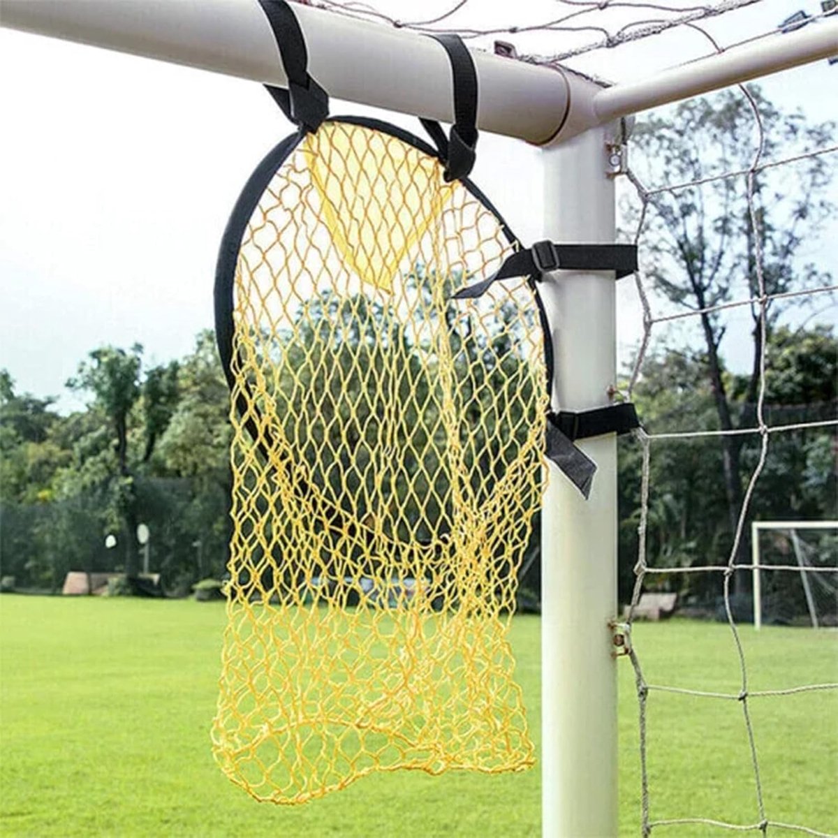 Football Net - Cross Target with Ball Net - Football Goal Net - Football Goal - Target Net - Training Equipment - Football Cross - Football Training - Football Training Equipment - Football Goal Net - for precision training - 45*60 cm - yellow