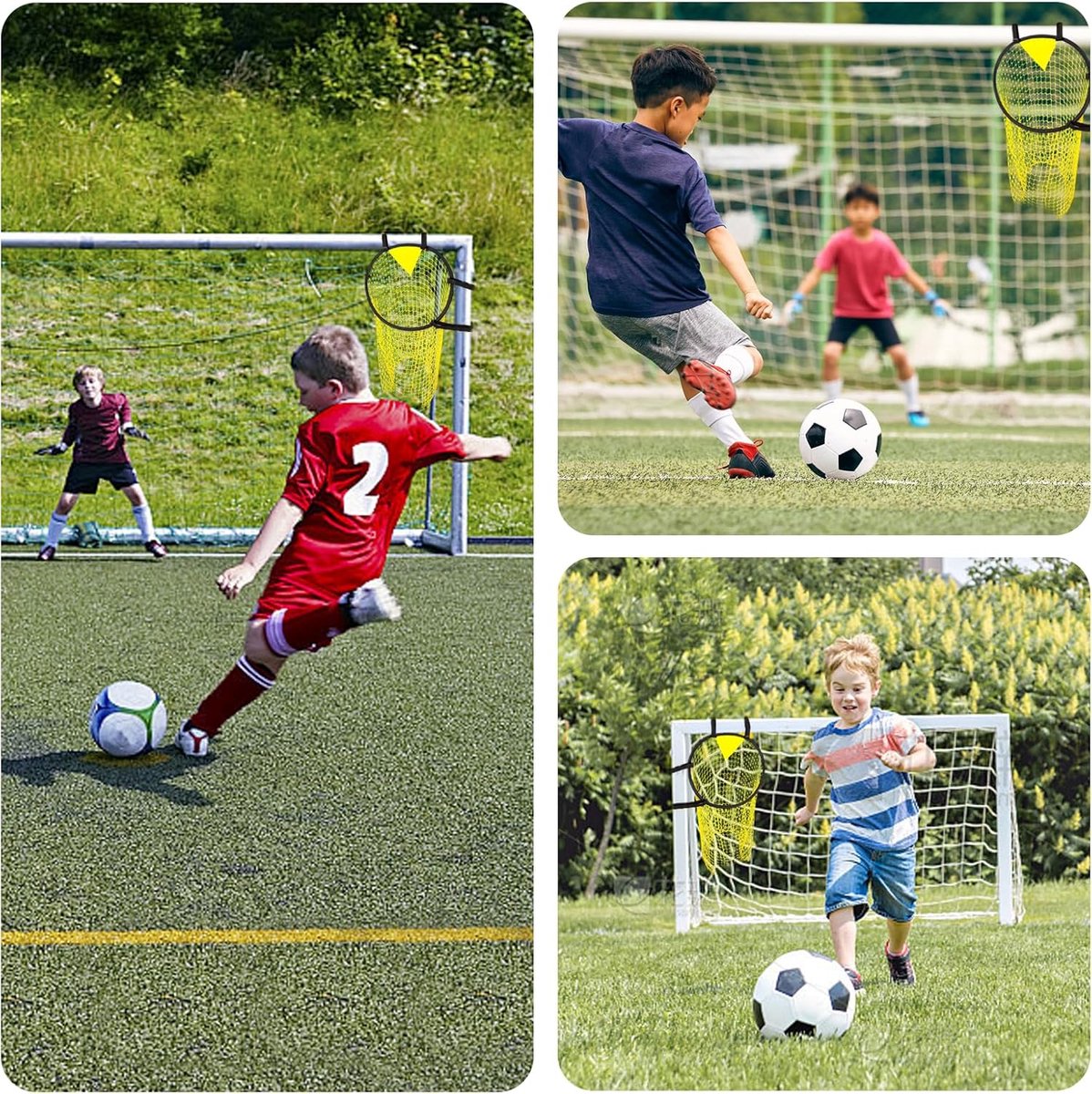 Football Net - Cross Target with Ball Net - Football Goal Net - Football Goal - Target Net - Training Equipment - Football Cross - Football Training - Football Training Equipment - Football Goal Net - for precision training - 45*60 cm - yellow