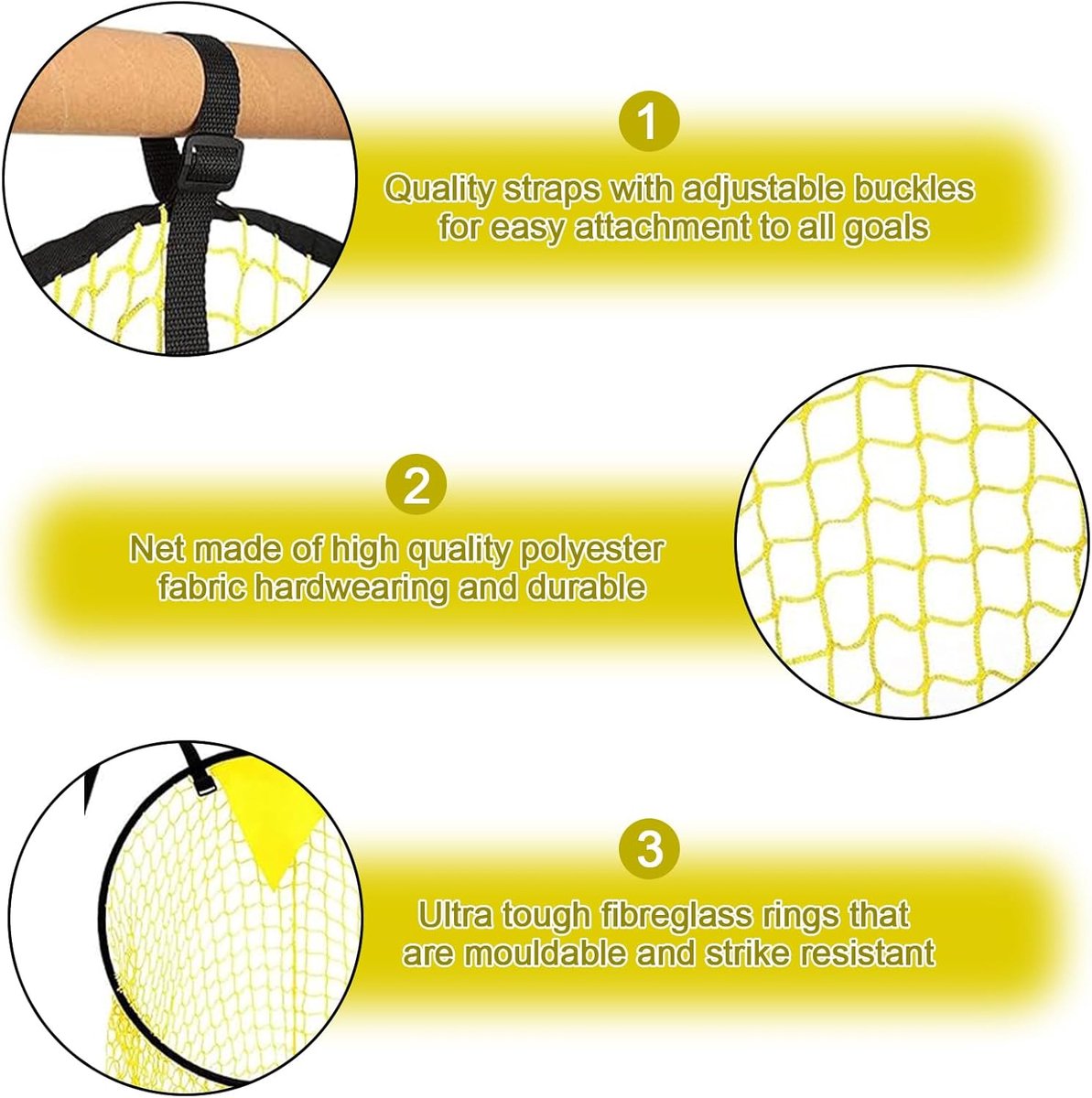 Football Net - Cross Target with Ball Net - Football Goal Net - Football Goal - Target Net - Training Equipment - Football Cross - Football Training - Football Training Equipment - Football Goal Net - for precision training - 45*60 cm - yellow