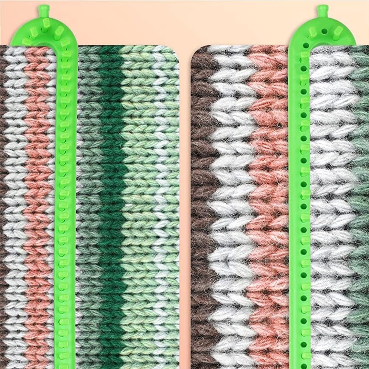 3 pieces - Scarf knitting tool - rectangular knitting loom - loom - colorful plastic looms - DIY yarn weaving sets - with crochet hook and needle - Suitable for knitting scarves, blankets, and shawls - 26, 36, 47 cm