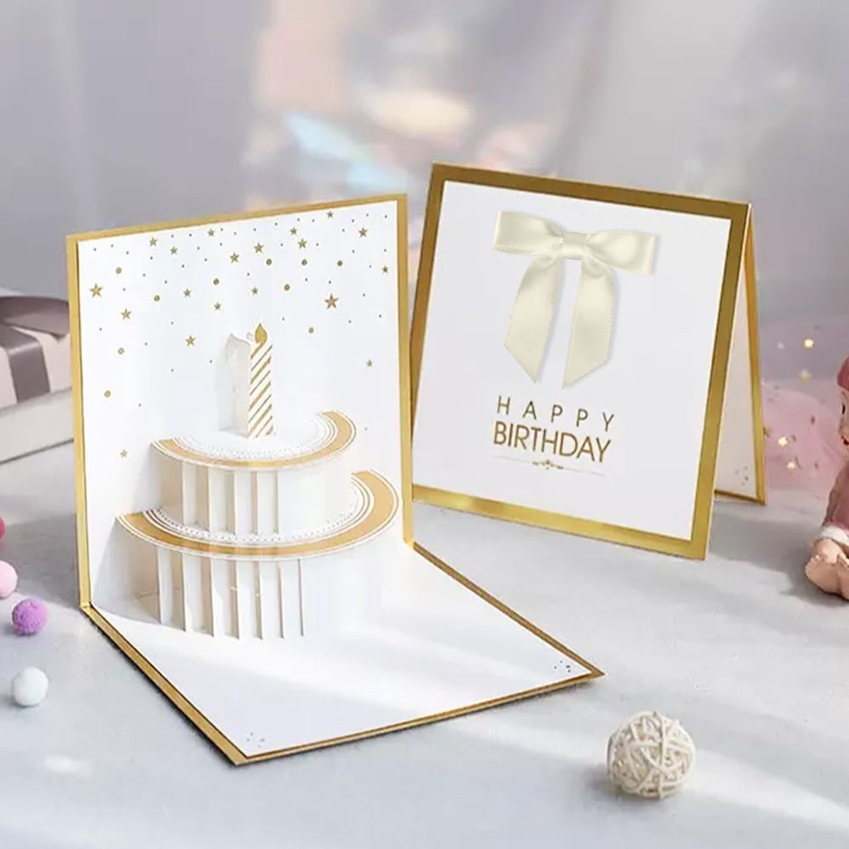 50 pieces - Bows - Decorative bows - Christmas bows - Christmas gift bows - satin gift bows - gift packaging - gift box decorations - interior decoration - for decorating champagne, gift, and candy boxes - 6*7 cm - white