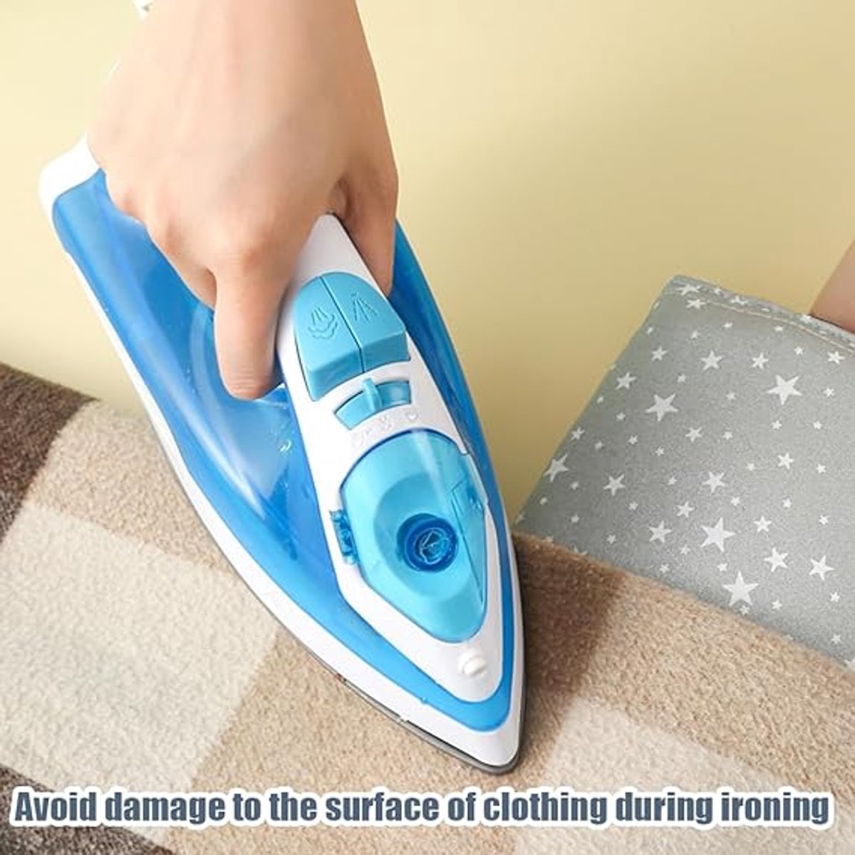 1 piece - Handheld ironing board - Steam glove - Steam ironing glove for clothing - Ironing tool - steam glove for ironing board with finger loop - mini ironing board - ironing board - ironing pad - 24*14 cm - grey