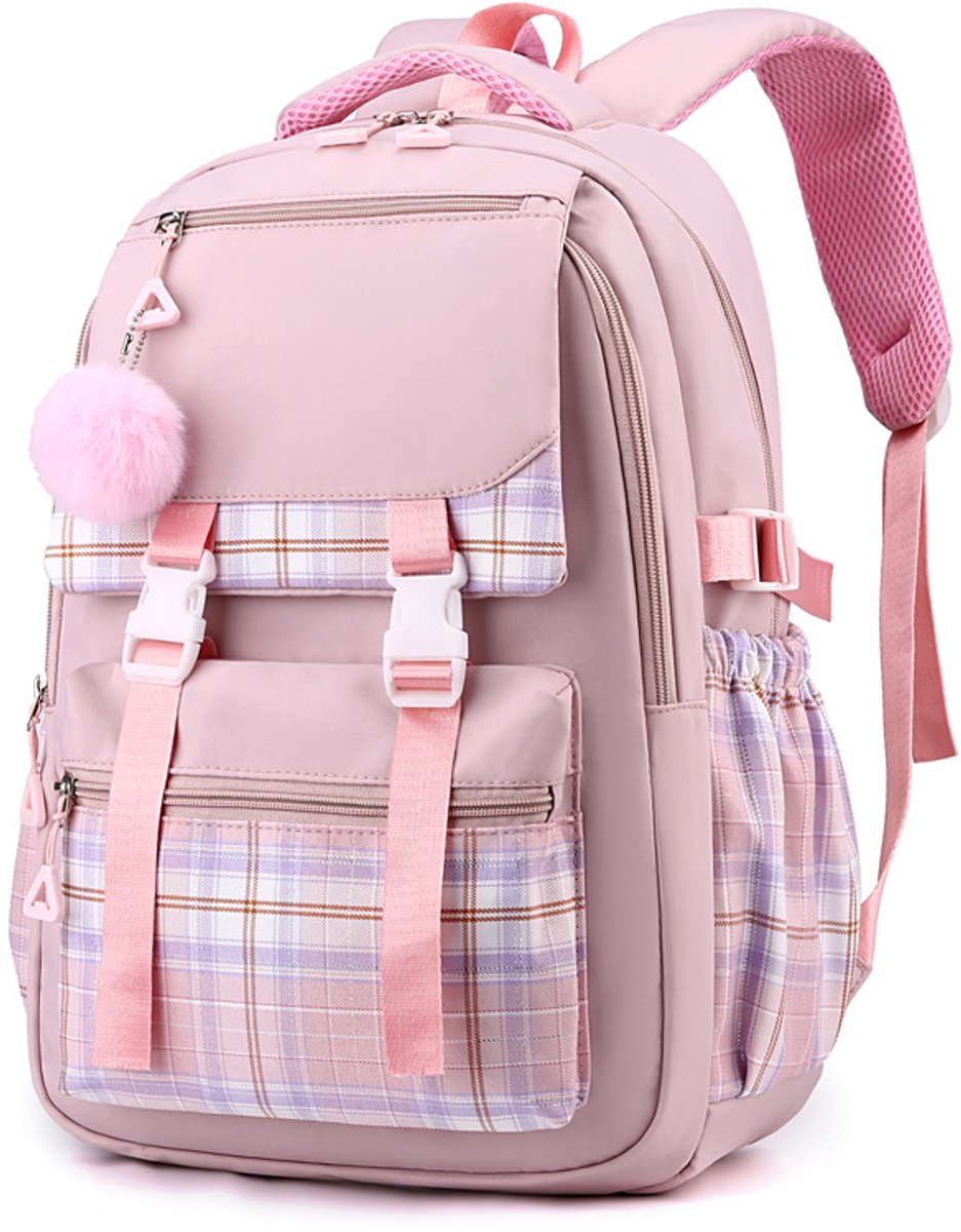 Girls School Student School Bag Outdoor Backpack - Youth School Bag - Backpack - Pink - Luxury Backpack - Laptop Bag - School Bag - Backpack - Rucksack - Large Women's Backpack - Waterproof Women's Travel Backpack - Rucksack - Teenagers - with Laptop Comp