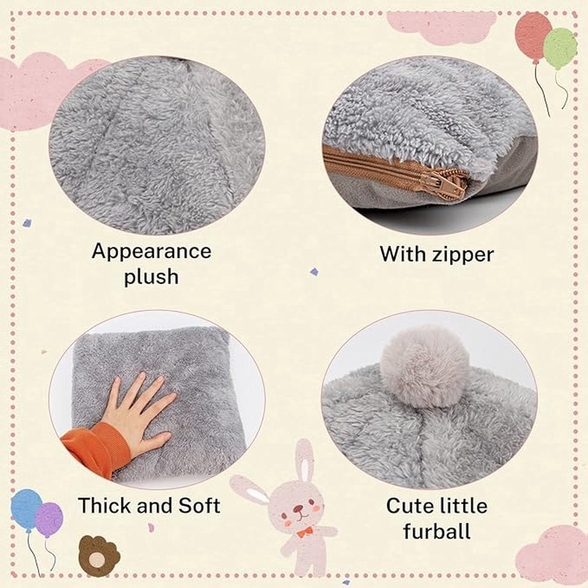 Rabbit hutch - Gray - 1 piece - 34*34*36cm - For rabbit guinea pig ferret - Rabbit hutches - For indoor use - Rodent cage - Rodent house