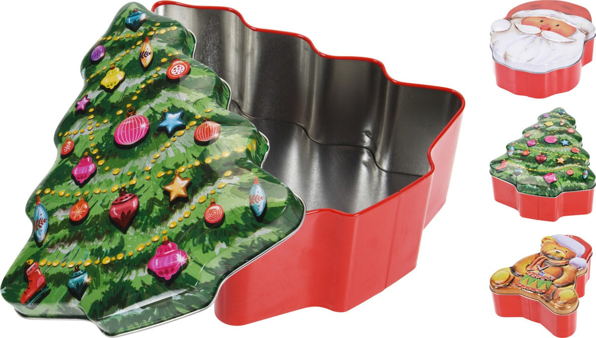 Christmas Tree Red Tin Can Decoration Red Tree