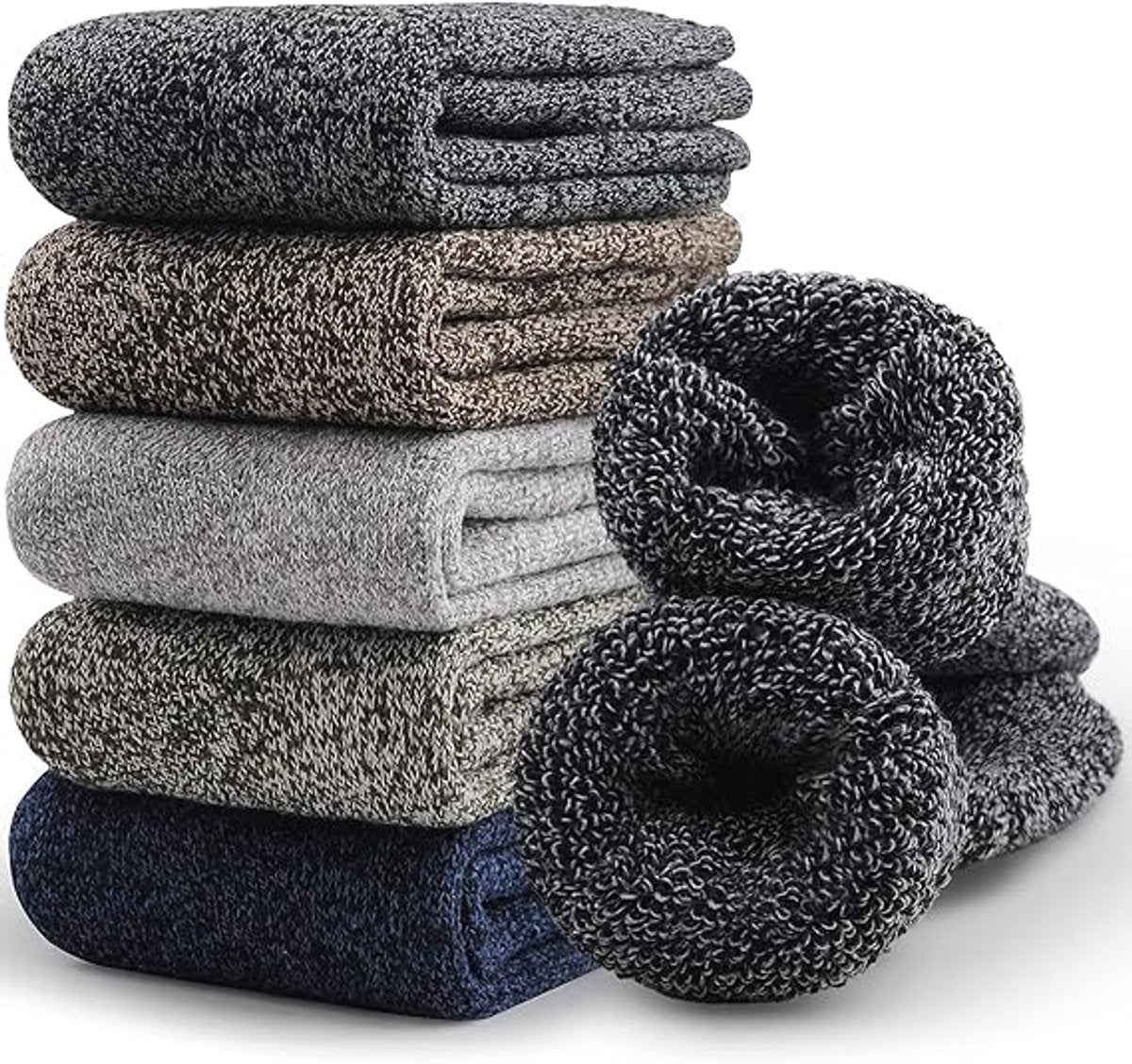Socks - (Pack of 5) - Lounge Socks - Lounge Socks for Men - Warm Winter Socks for Men - Warm and Breathable - Men's Socks - Christmas Gift - Birthday Gift