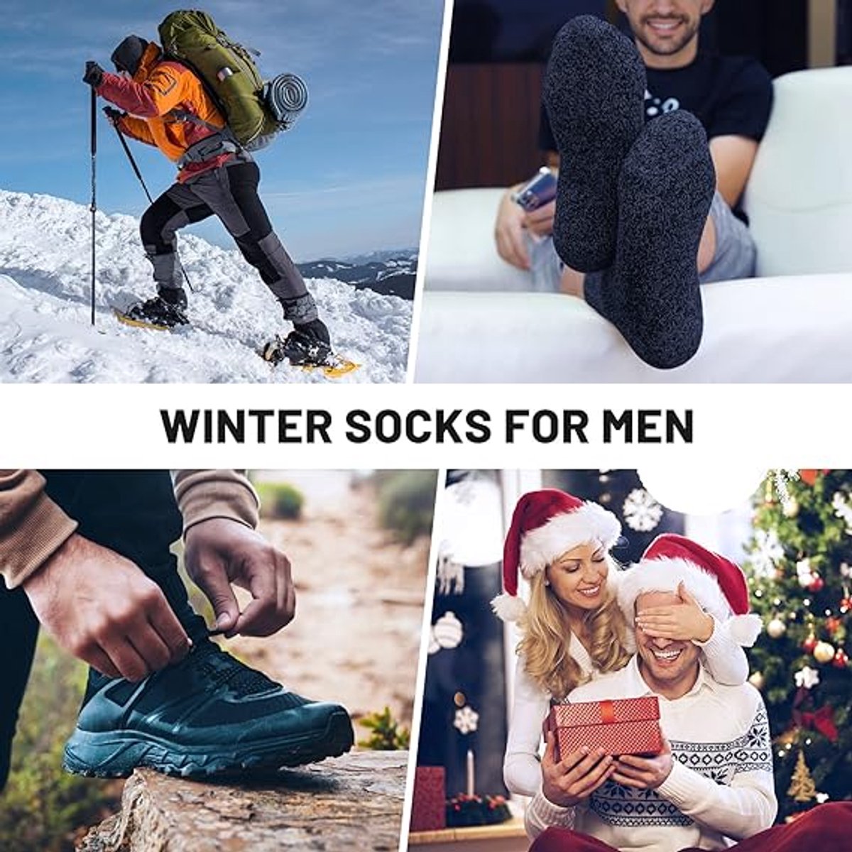 Socks - (Pack of 5) - Lounge Socks - Lounge Socks for Men - Warm Winter Socks for Men - Warm and Breathable - Men's Socks - Christmas Gift - Birthday Gift