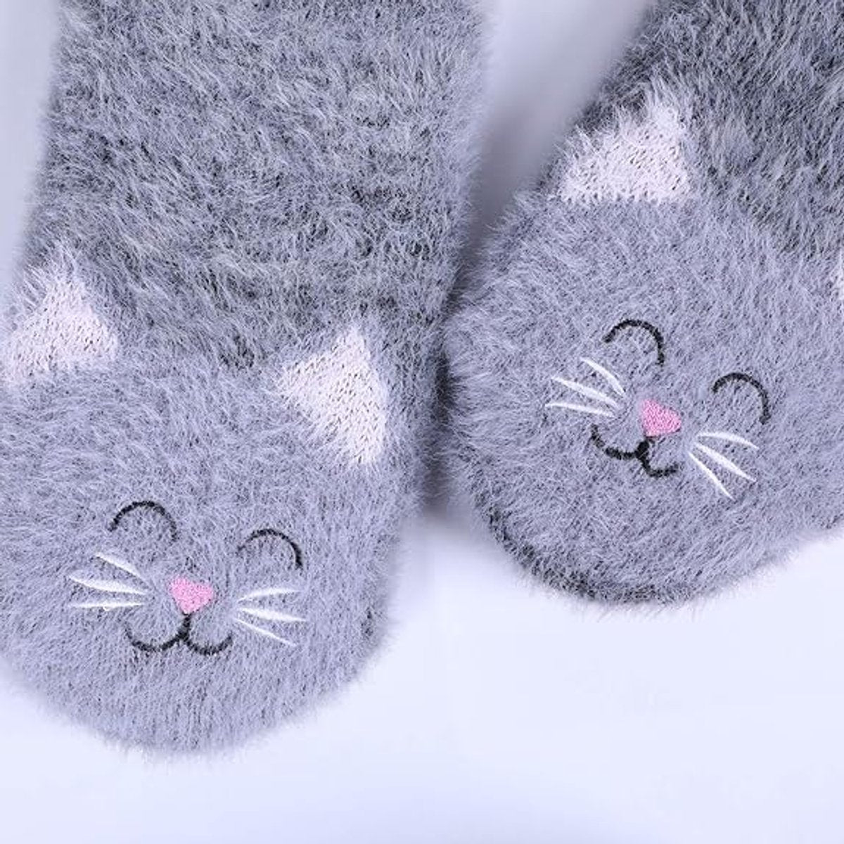 House Socks (2 pairs) - Floor Socks - Slipper Socks - Women's House Socks - Comfortable and Warm - Cute Animal Print - Christmas Gift