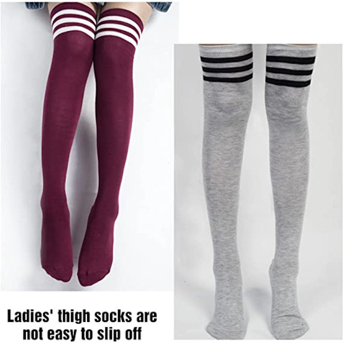 Knee Socks - 6-pack - Overknee Socks - Socks - Women's Overknee Socks - Girls' Boot Socks - Knee Socks - Casual Clothing - Cosplay - Christmas Gift - Birthday Gift