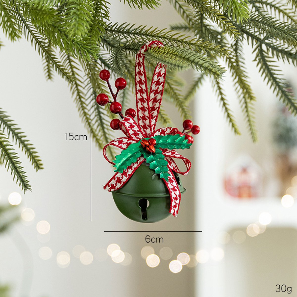 Decoration Christmas Bell Accessories with Bow - Wind Chime Pendant - Home Decoration (4 pieces)