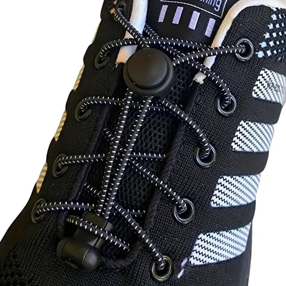 Sneaker Laces 120CM suitable for Sneakers - Elastic laces without a knot - Suitable for students and adults - With strong buckle and quick-release function (Light gray)
