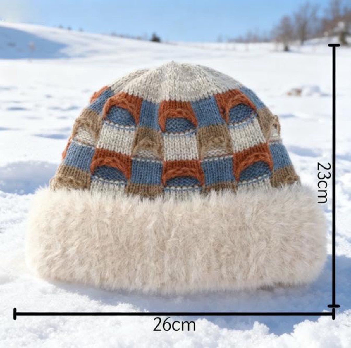 Winter Warm Knitted Hat - With Fleece Lining - Unisex - Suitable for Cold Weather（Black）