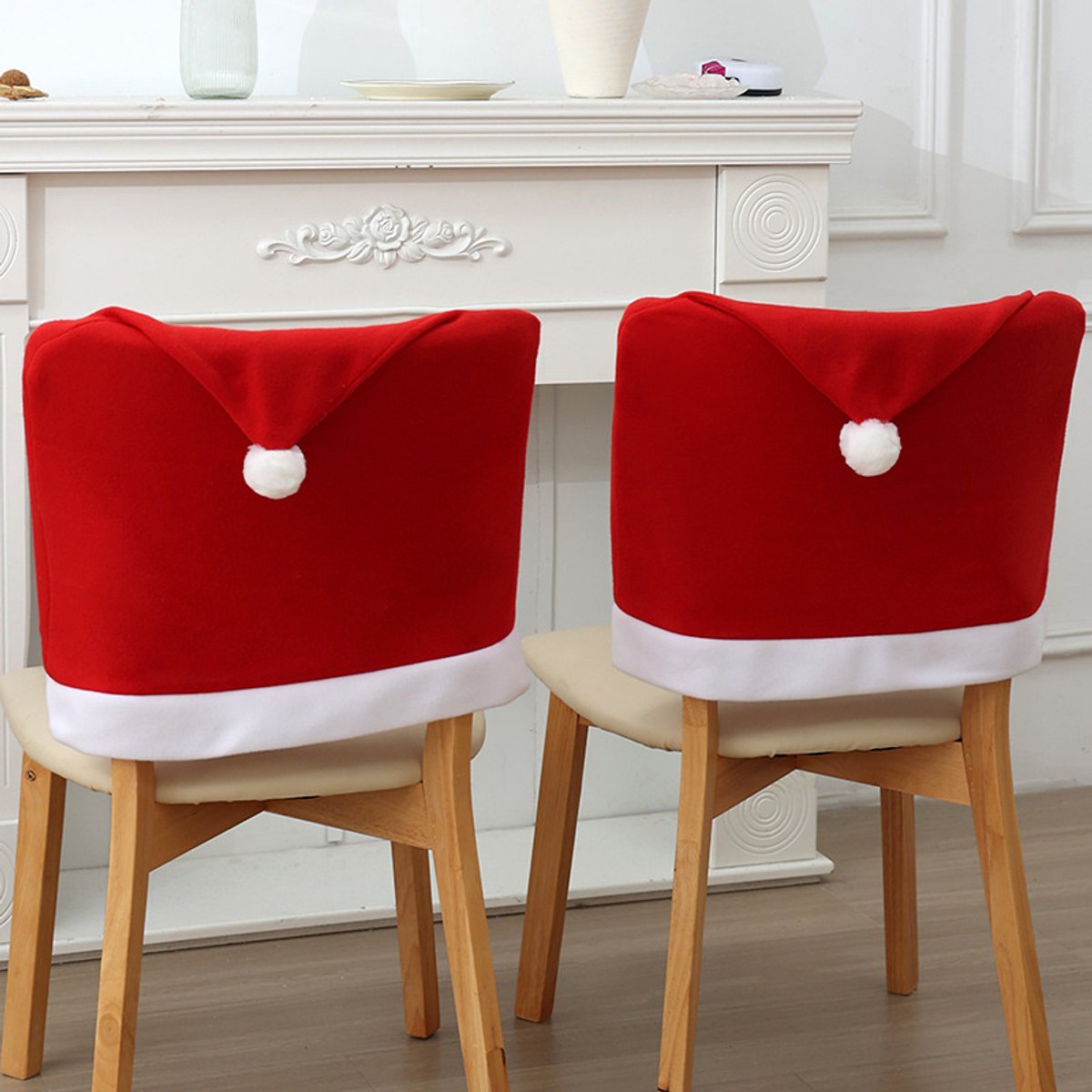 Chair Covers - Set of 5 - Christmas Chair Covers - Red Chair Covers - Christmas Chair Covers - Christmas Decorations