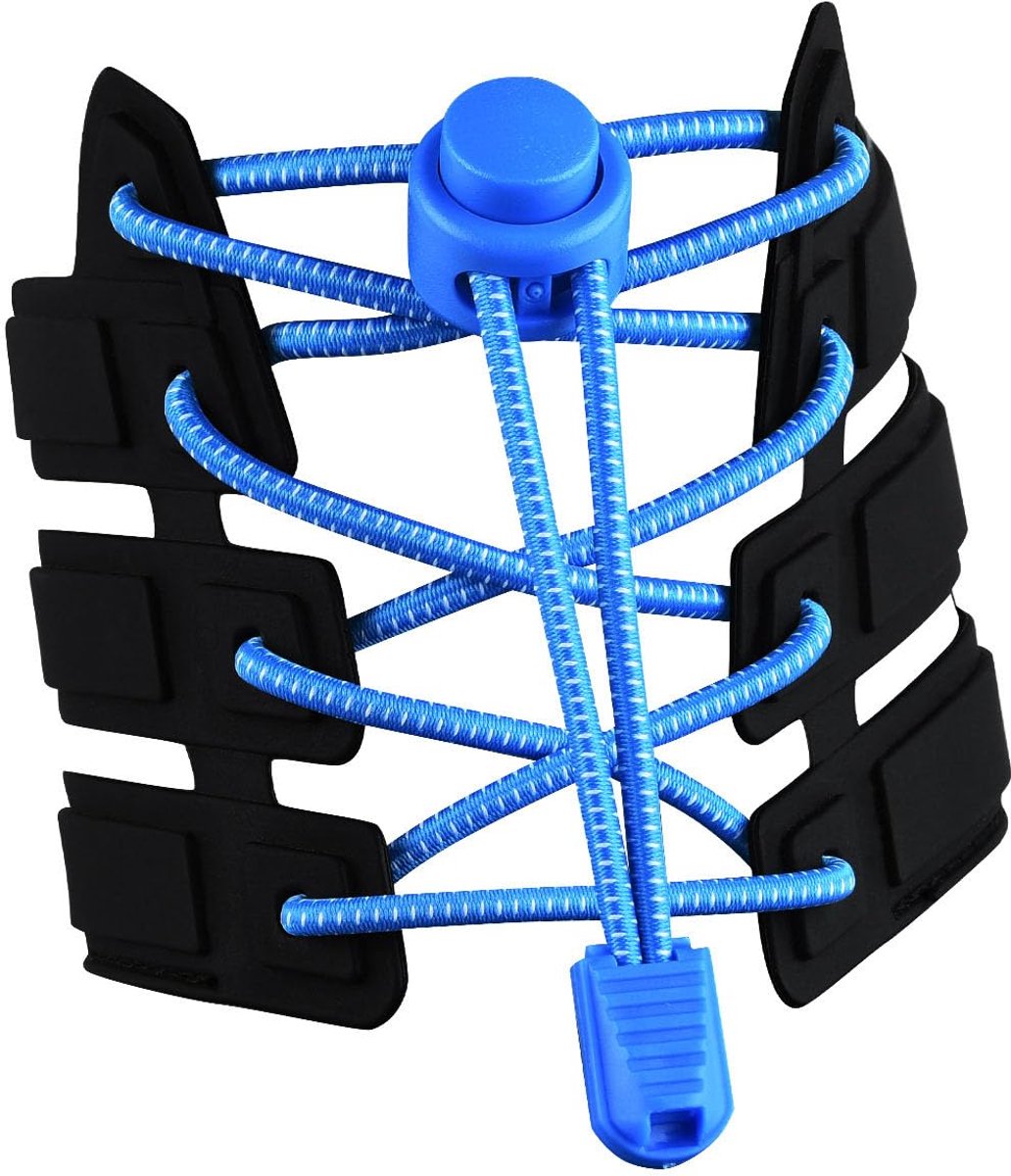 Sneaker Laces 120CM suitable for Sneakers - Elastic laces without a knot - Suitable for students and adults - With strong buckle and quick-release function (Blue)