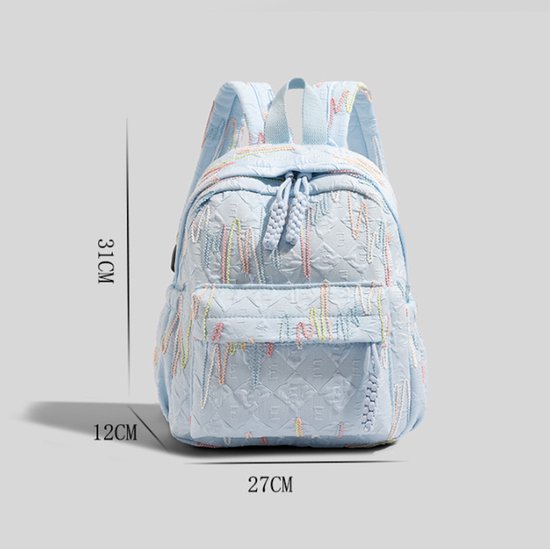 Backpack – Stylish and practical lightweight backpack – With two zippered compartments and adjustable shoulder strap – Fashionable design for girls, children and adults – Pink