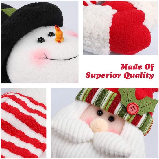 Christmas Themed Curtain Ties - (Set of Two) - Curtain Ties - Curtain Hooks - Snowman Design - Suitable for curtains, windows, wine bottle decorations, Christmas decorations, home and party decorations.