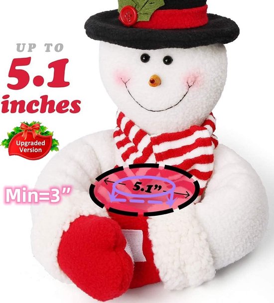 Christmas Themed Curtain Ties - (Set of Two) - Curtain Ties - Curtain Hooks - Snowman Design - Suitable for curtains, windows, wine bottle decorations, Christmas decorations, home and party decorations.