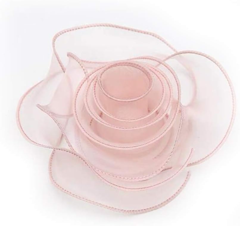 1 Roll Pink Organza Gift Wrapping Ribbon, 40 m Long and 4 cm Wide for Bows, Bouquet Decor, Wedding Crafts and Present Packaging