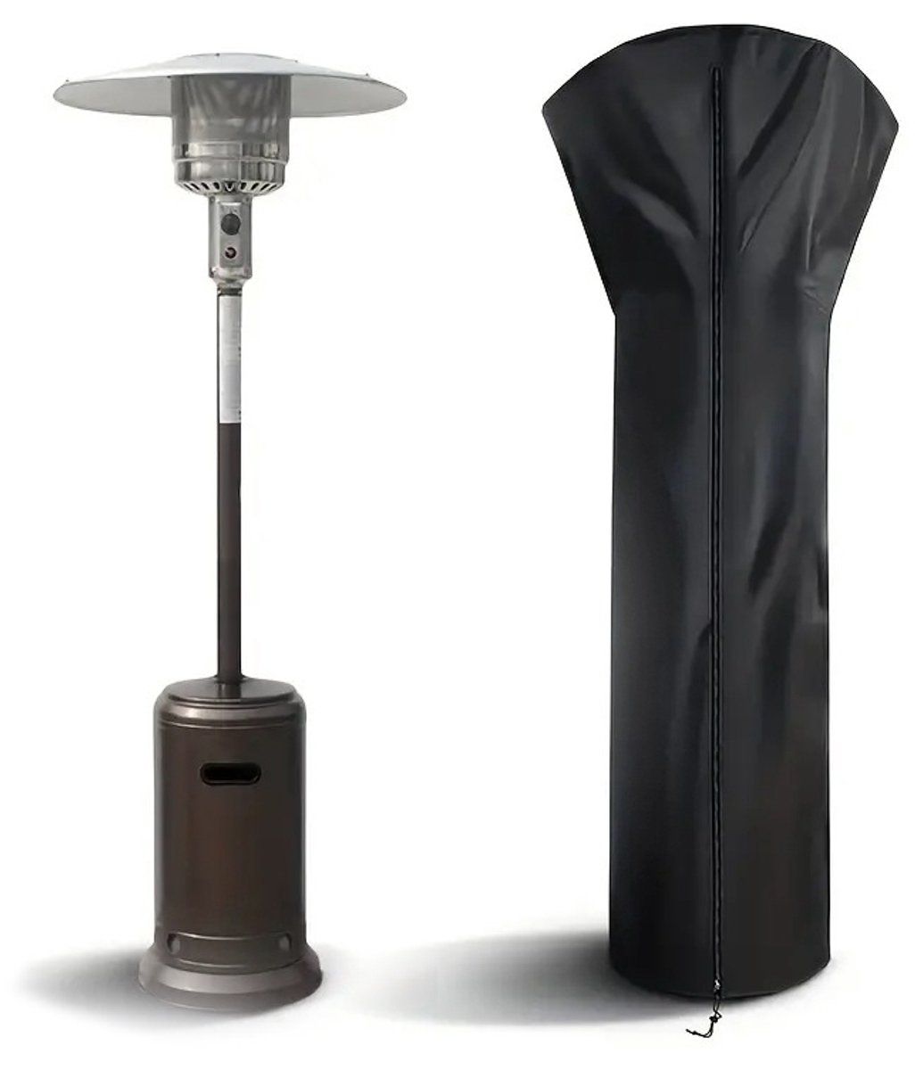 Patio heater cover, 420D Black Silver-Coated, waterproof, windproof and UV resistant, 226 x 89 x 48 cm,for Storage and Seasonal Protection