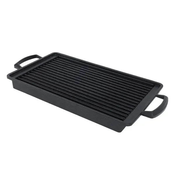 Mini Aluminium Alloy Charcoal Grill Pan with Fast Even Heating for Home Cooking, Camping and Picnics, Black, 24 x 15 cm