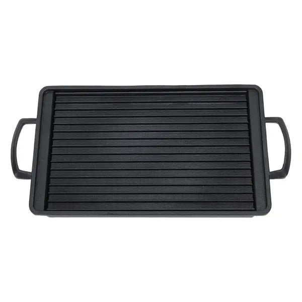 Mini Aluminium Alloy Charcoal Grill Pan with Fast Even Heating for Home Cooking, Camping and Picnics, Black, 24 x 15 cm