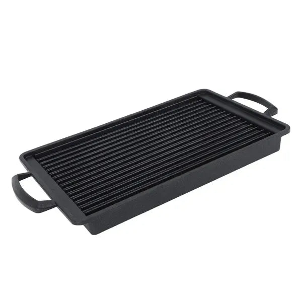 Mini Aluminium Alloy Charcoal Grill Pan with Fast Even Heating for Home Cooking, Camping and Picnics, Black, 24 x 15 cm