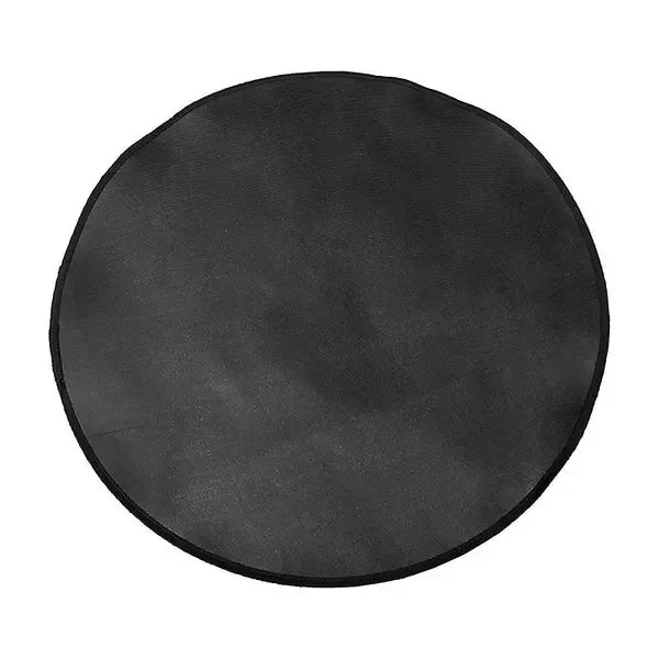 Round 3-Layer Fireproof Grill Mat, Heat Insulated Deck Protector for BBQ, Patio, Camping and Outdoor Cooking, Black, 91 cm