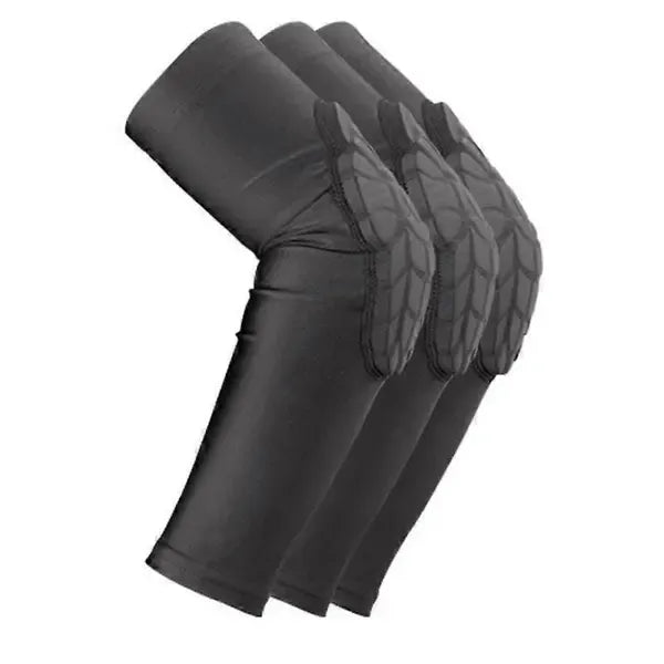 1 Pair Kids Protective Arm Sleeves with Padded Elbow Support for Basketball, Cycling and Outdoor Play, Black, for Ages 7-10 (30-40 kg)