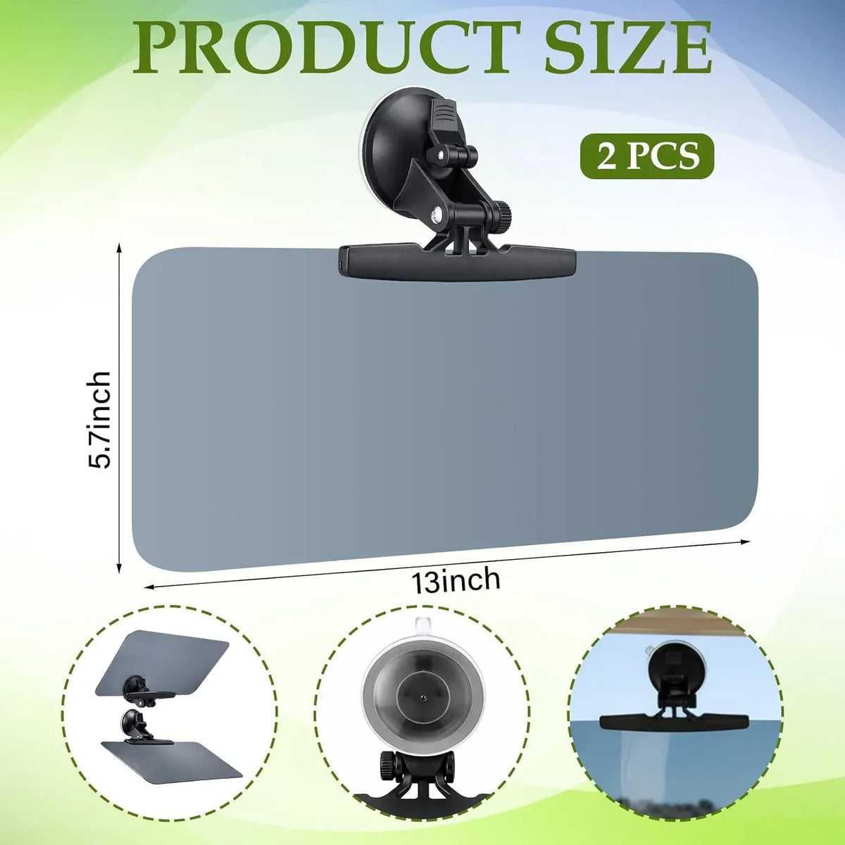 Golf Cart Sun Visor Set of 2, Anti Glare Acrylic Tinted Shield with UV Protection, Compatible with Roof Crossbars, Gray