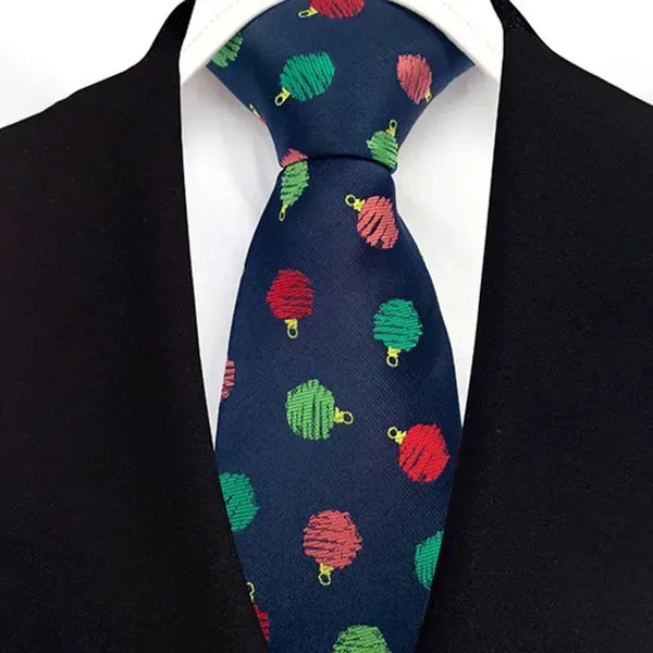 Blue Snowflake Christmas Necktie, Adjustable Wrinkle Resistant Holiday Tie with Smooth Finish for Parties, Gifts and Seasonal Outfits