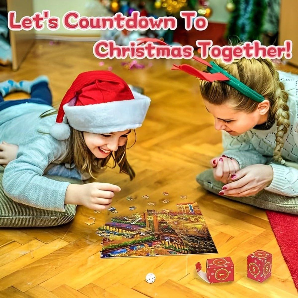 1008 Pieces Advent Calendar Jigsaw Puzzles, Christmas Hamper, Christmas Decoration, 24 Days Countdown, for Adults and Children