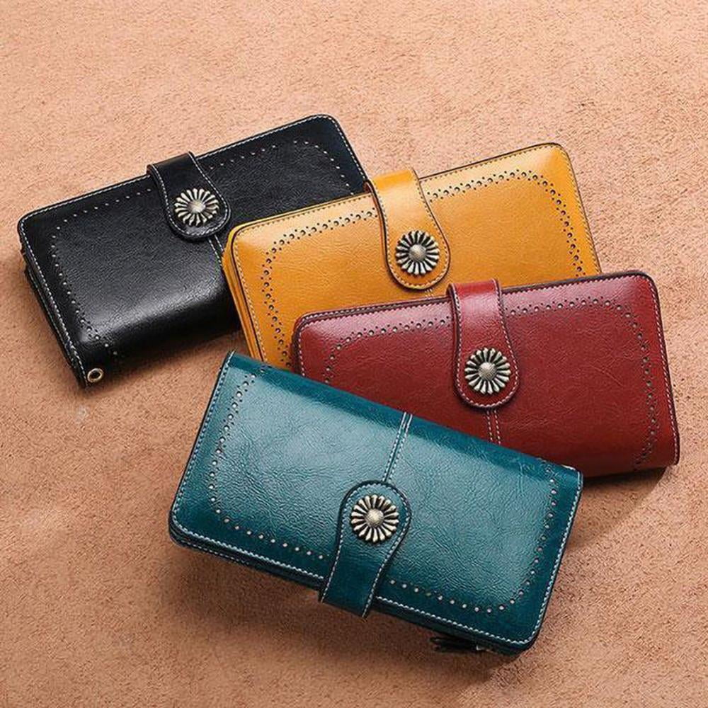 Ardorlove Wristlet Women's Elegant Clutch Wallet, Black Red