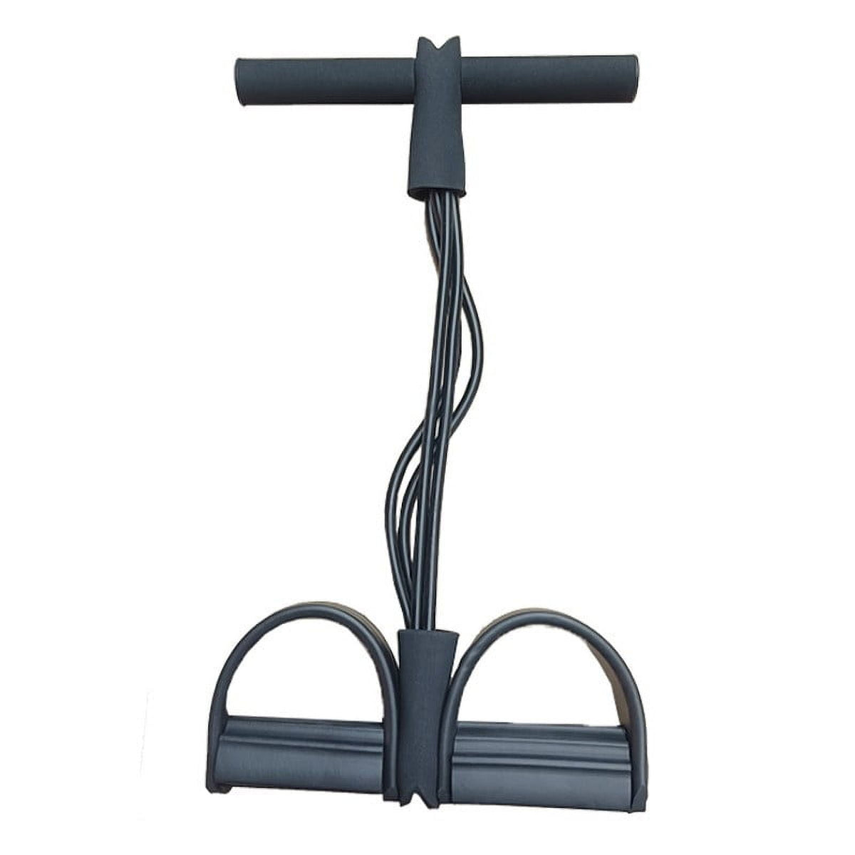 4 Tube Pedal Resistance Band, Yoga Elastic Pull Rope Fitness Sit-Up Exercise Equipment for Home Gym Arm Abs Leg Stretching, Black