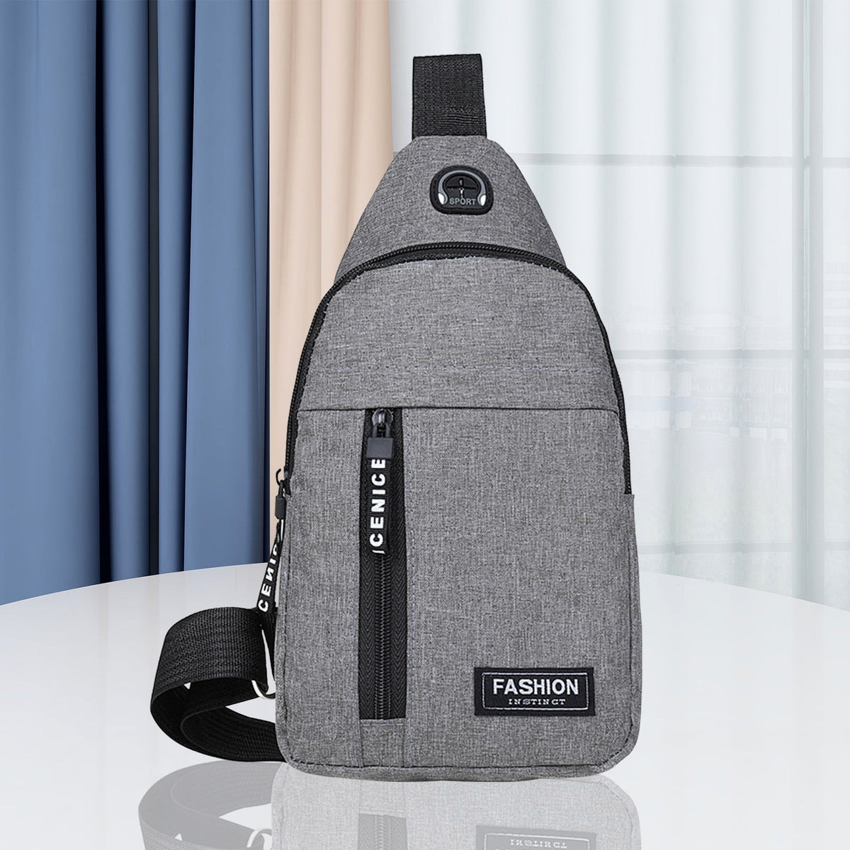 Sling Bag for Women, Crossbody Sling Backpack Small Sling Bag Multipurpose Crossbody Shoulder Bag Travel Hiking Backpack, Sling Bag for Men #2-Gray