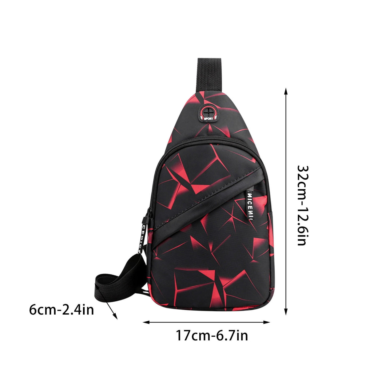 Sling Bag for Women, Crossbody Sling Backpack Small Sling Bag Multipurpose Crossbody Shoulder Bag Travel Hiking Backpack, Sling Bag for Men #4-Red