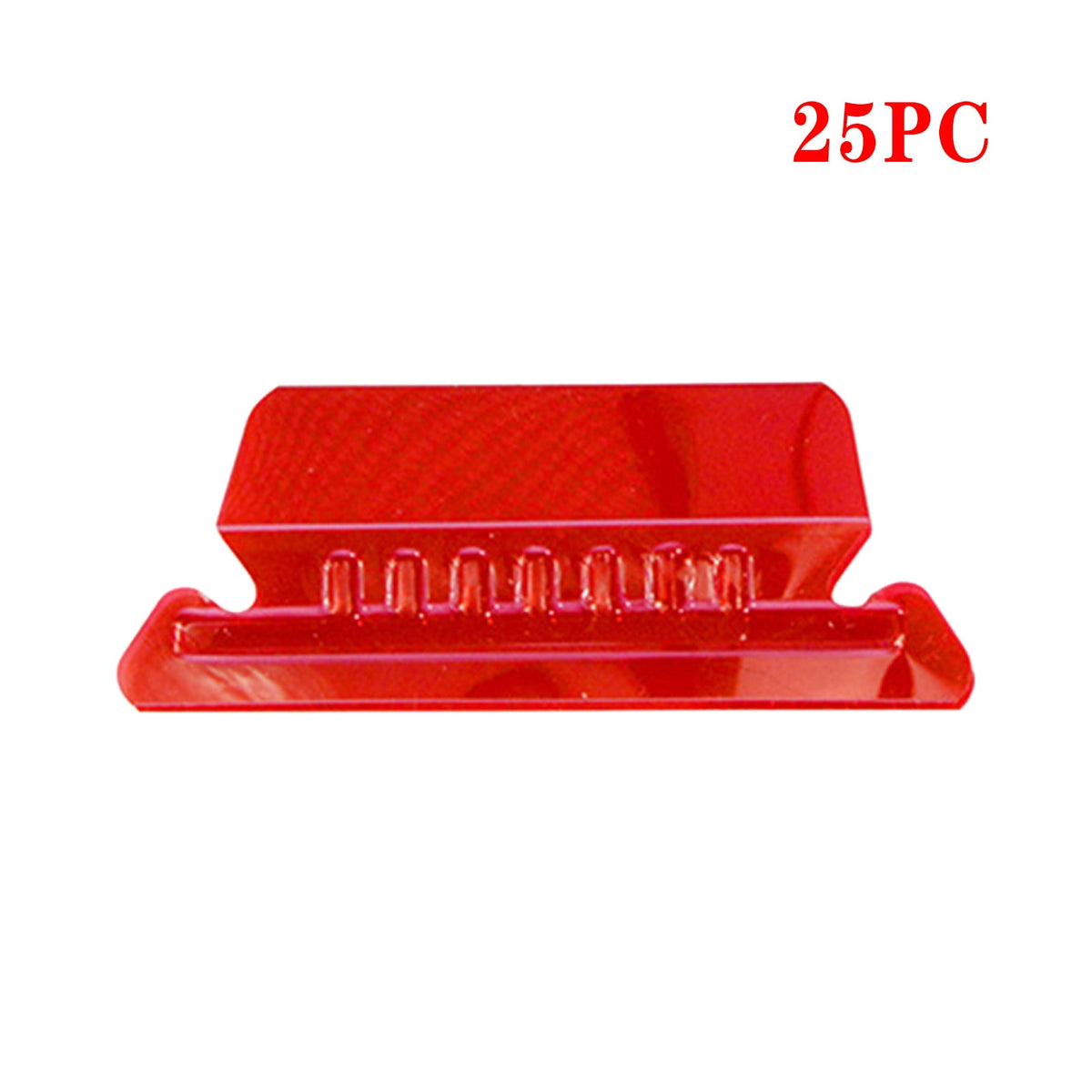25 Pack Hanging File Folder Tabs with Inserts, Red Plastic Label Index Clips for File Folder Tabs Quick Organization and Easy Identification