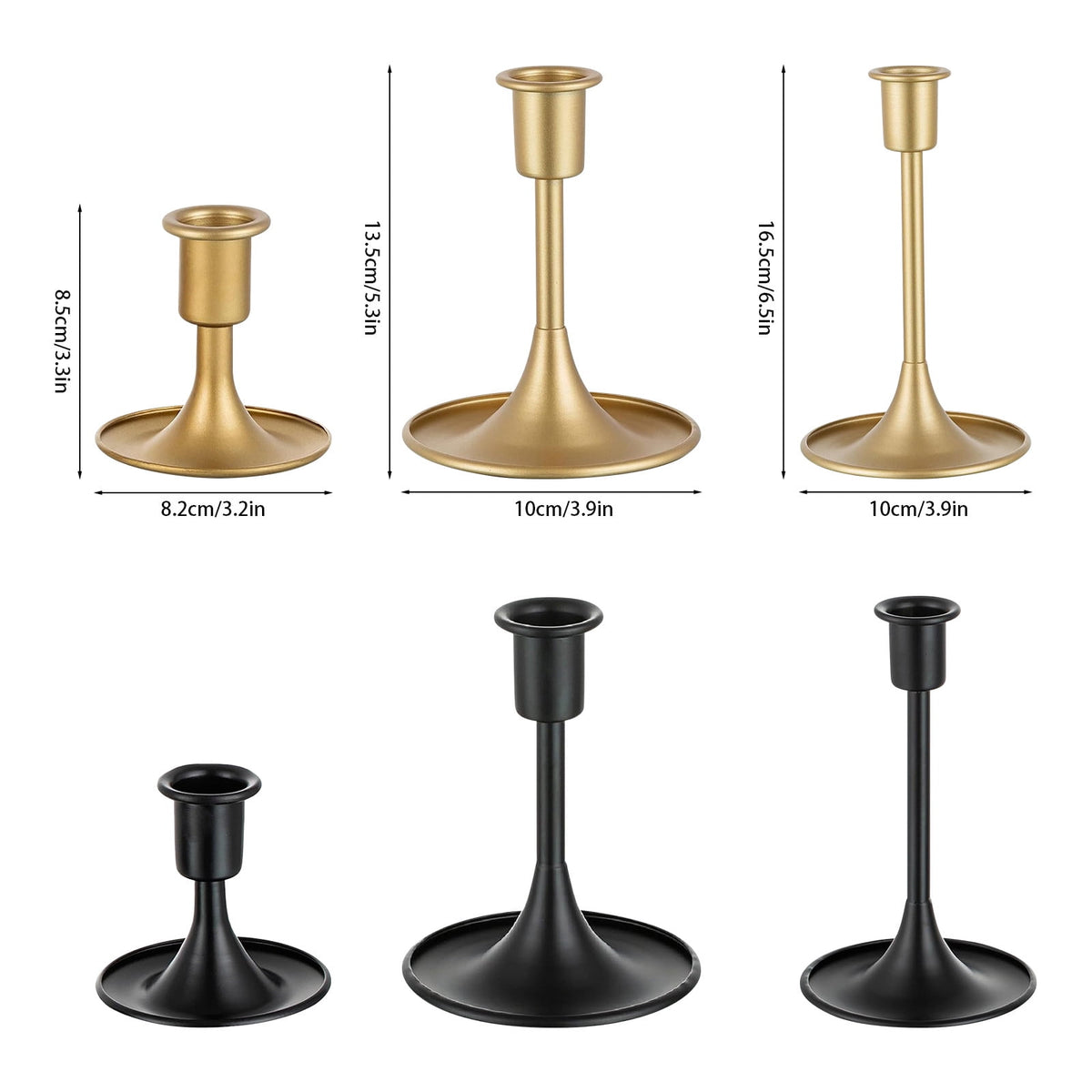 Candlestick, European Style Candle Holder Ornaments, Candlestick Holders Taper Candle Holders Stick Candle Holder for Table Centerpiece Wedding Reception Festive Christmas Mantel Decoration Z8-A