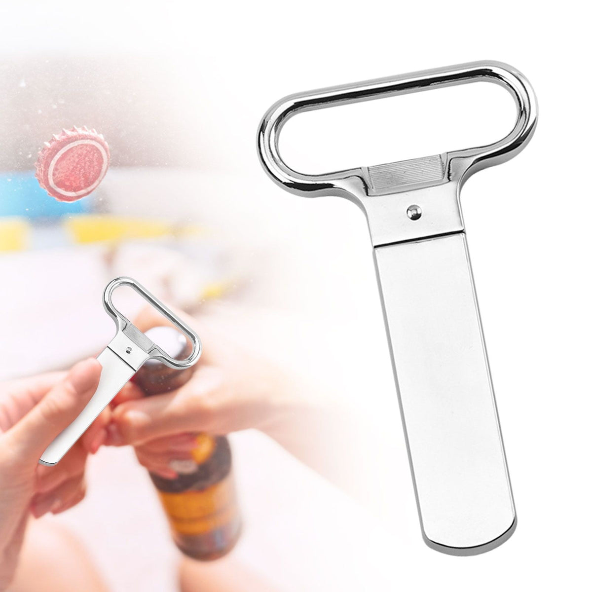 Bottle Opener, Portable Alloy Old Wine Bottle Opener Silver, Bottle Openers Wine Cork Extractor Corkscrew Beer Corks Stainless Two Jaw Puller Used To Open Bottles Z2-A