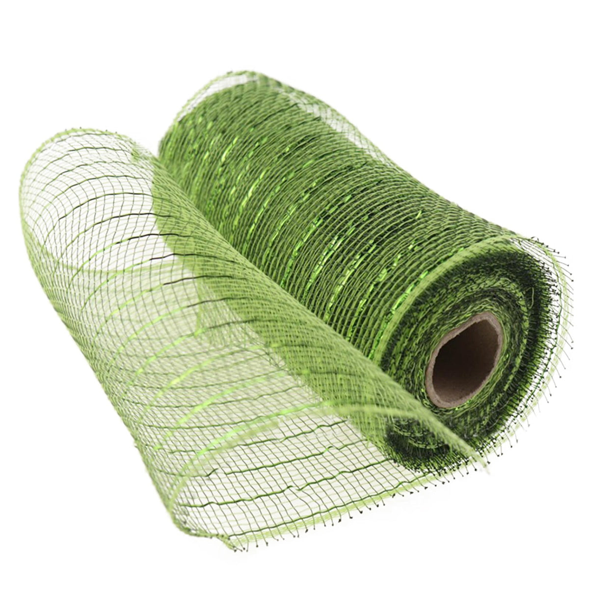 Gift Yarn , Packaging Ribbon, Poly Mesh Ribbon with Metallic Foil Each Roll for Wreaths Swags Bows Wrapping and Decorating G