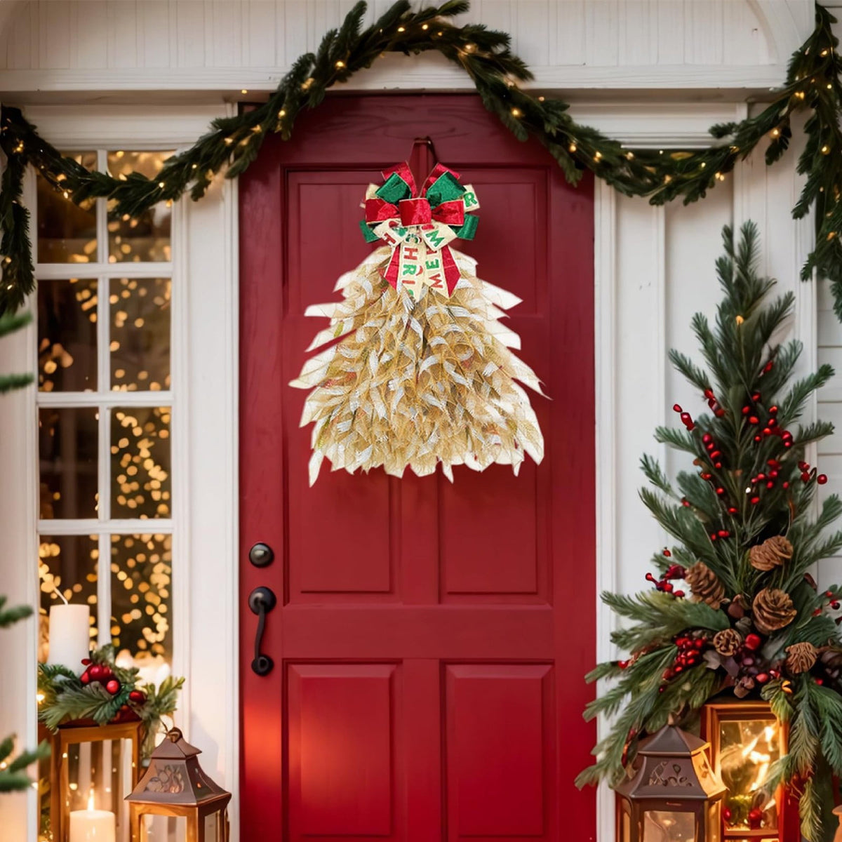 Christmas Decor: Wreath, 3Pcs Wreath Boards Wood Triangular Wreath Frame with Holes Decorative Diy Crafts! Crazy Price Cuts! 3Pcs Wooden Board A