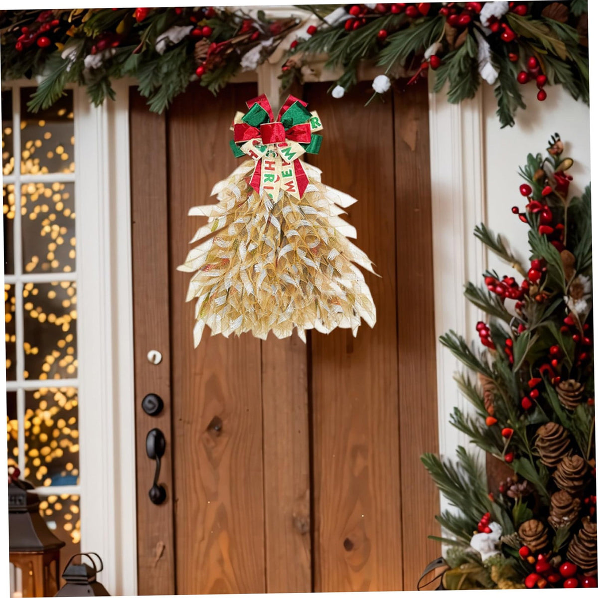 Christmas Decor: Wreath, 3Pcs Wreath Boards Wood Triangular Wreath Frame with Holes Decorative Diy Crafts! Crazy Price Cuts! 3Pcs Wooden Board A