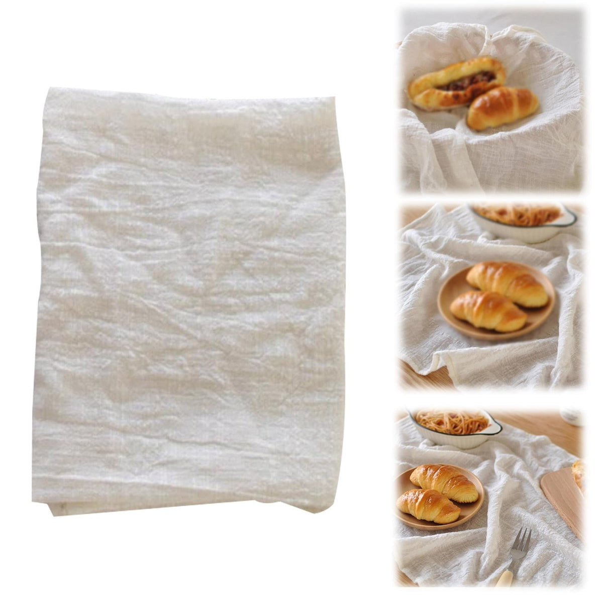 Reusable Cotton Cloth Table Napkins, Soft Fabric Dinner Serviettes for Dining Party Christmas Home Decor, Green