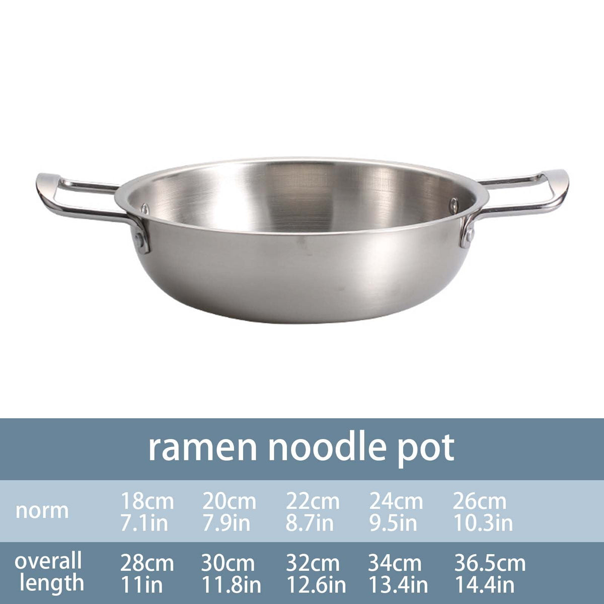 Stainless Steel Ramen Noodle Pot with Handles, Korean Instant Noodle Cookware for Soup Pasta Home and Outdoor, Dishwasher Safe, 7.1"