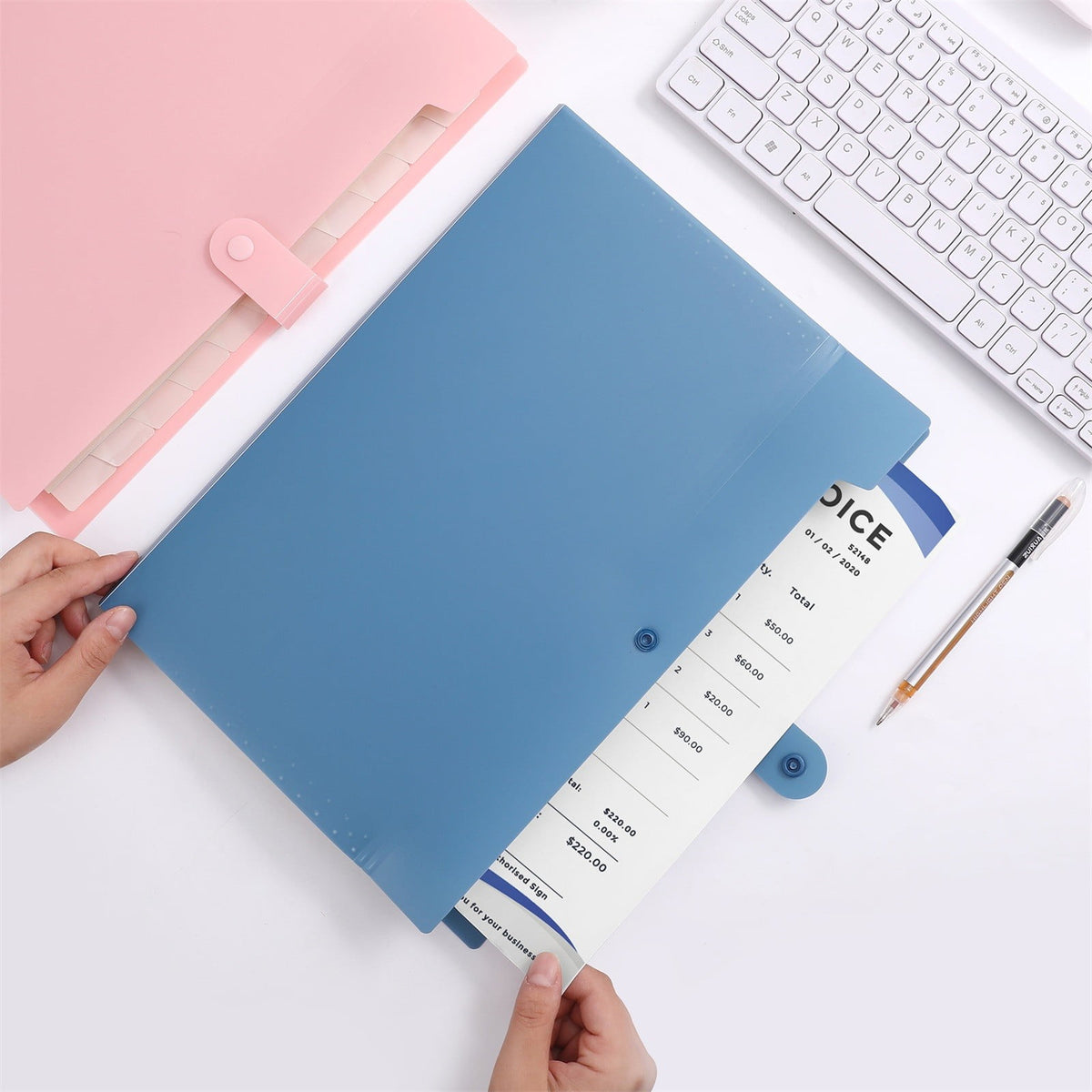 8/12 Pockets Expanding File Organizer, Accordion File Folder with Labels for Documents, Bills, Receipts, Letter Size