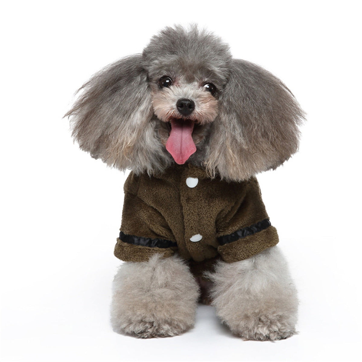 Dog Cat Bathrobe Pet Pajamas Soft Fleece Nightgown Bathrobe Towel Robe for Puppy Kitten, XL Army Green