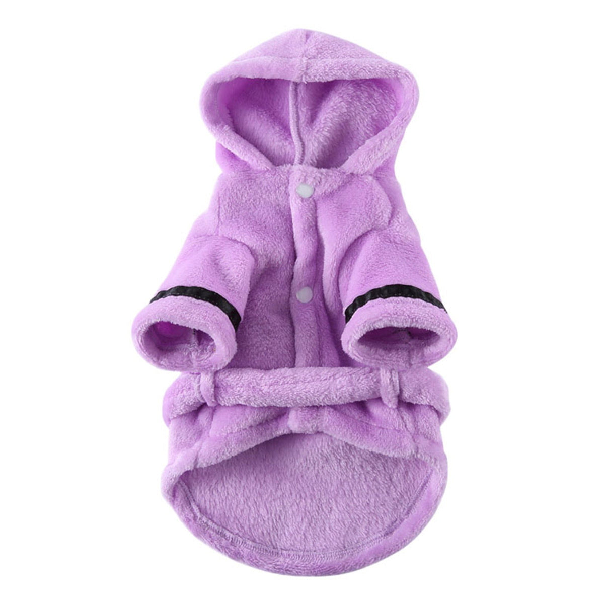 Dog Cat Bathrobe Pet Pajamas Soft Fleece Pet Bath Towel Nightgown for Small Medium Dogs Cats, Purple, S