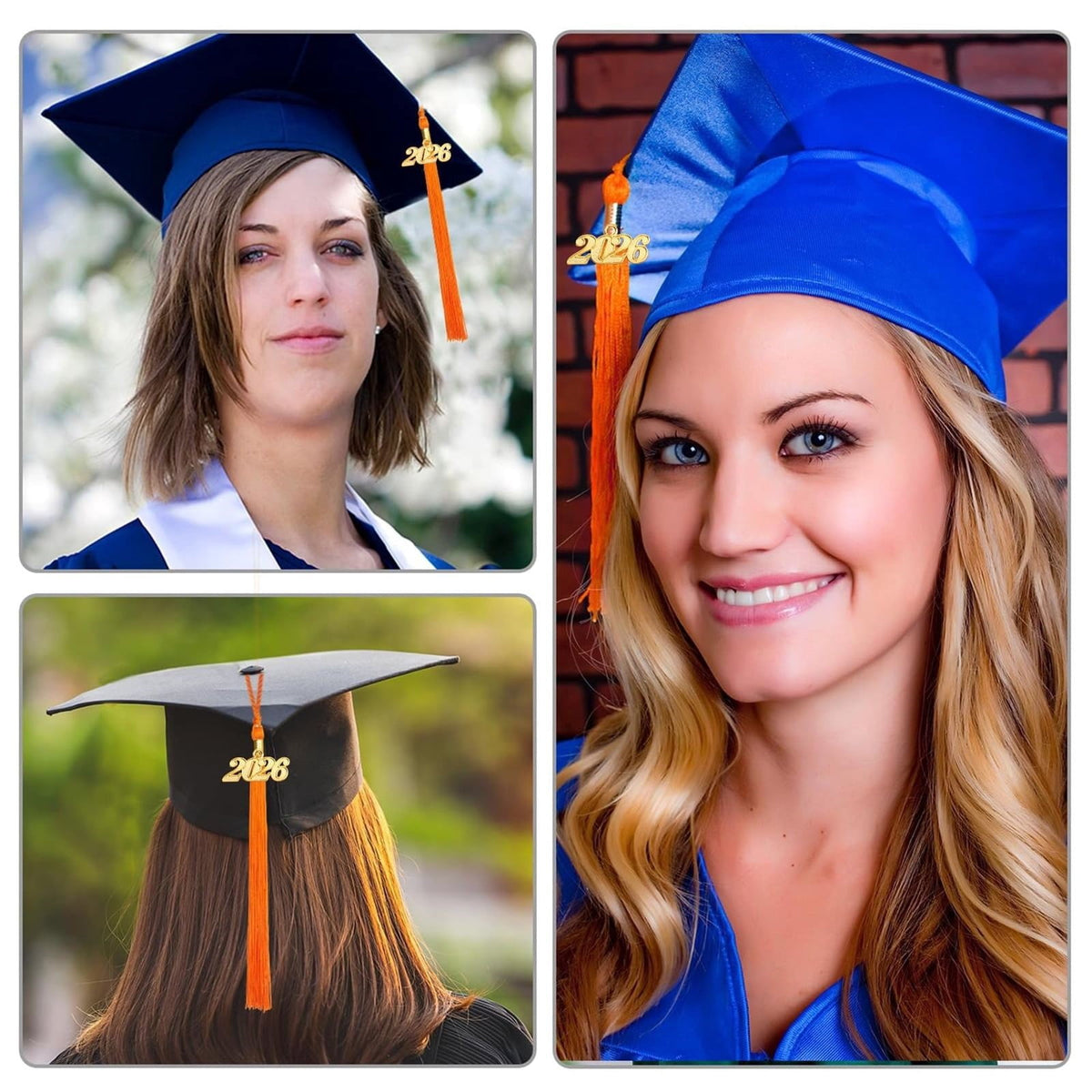 2026 Tassel Graduation, White Graduation Tassel, Tassel Charms for Graduations Cap Decorations, Tassels Memorial Grad Cords Class of 2026 High School Graduate Hat Ceremonies Accessories 2pcs 2026 Graduation Season Hat Tassel Pendant Greenish-white