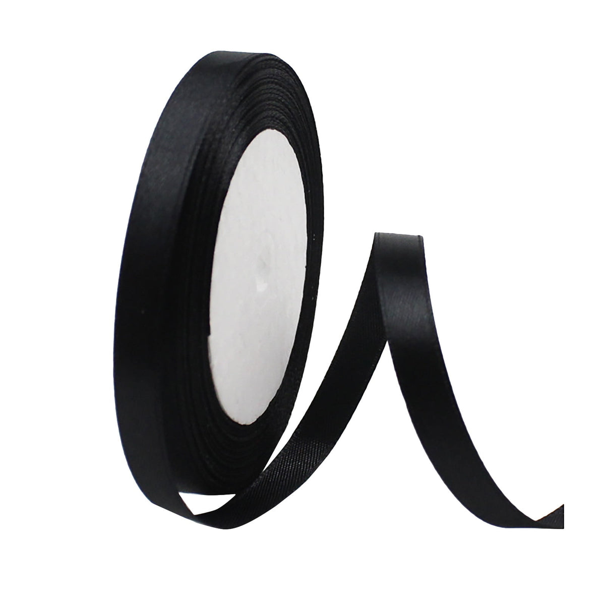 Home Decoration, Gift Wrapping Tape, 25Yd Satin Ribbon 10Mm Fabric Gift Ribbon For Wedding Christmas Birthday Gift Black