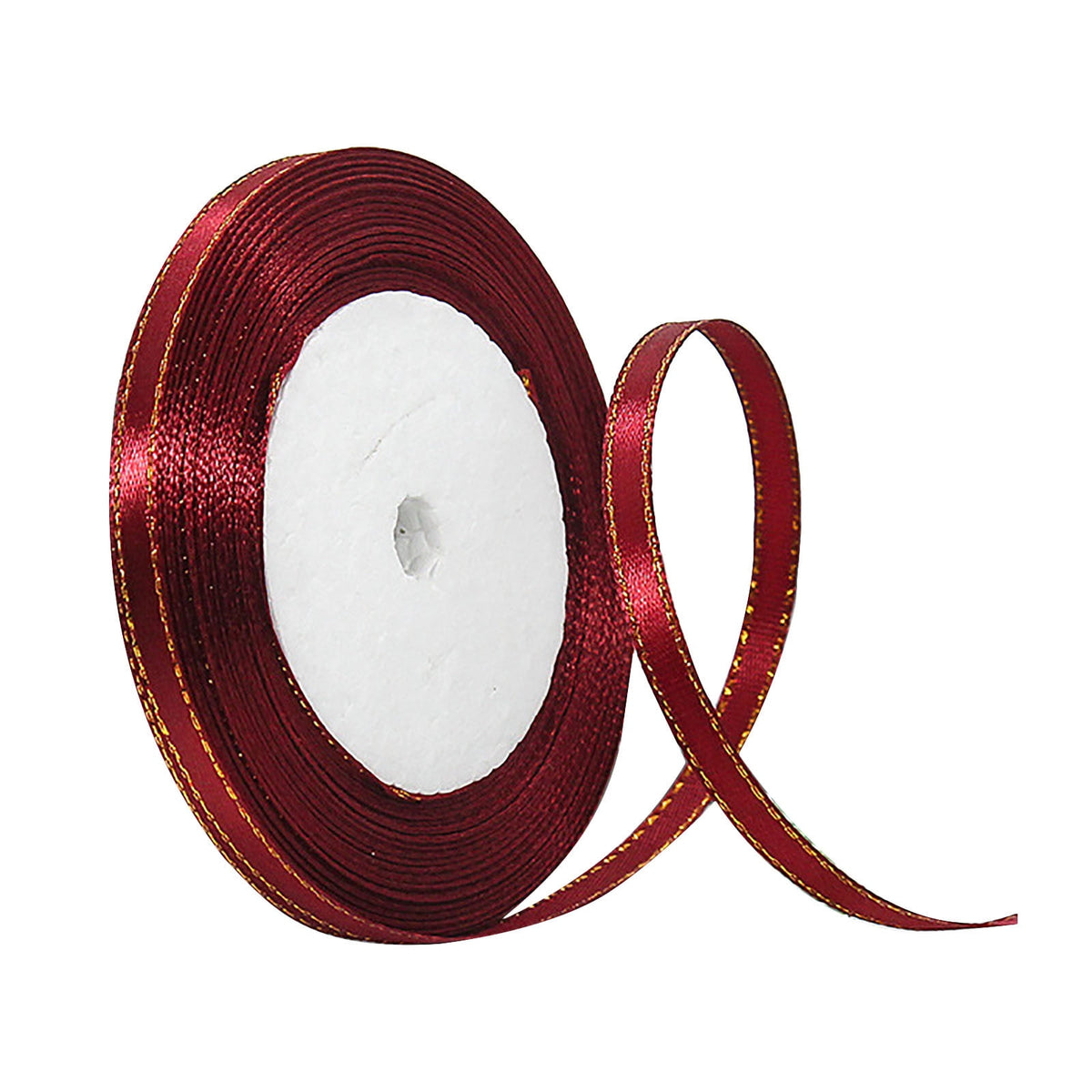 Gift Wrapping Paper  25Yd Satin Ribbon 6mm Fabric Gift Ribbon for Wedding Christmas Birthday Gift Gold Watermelon red